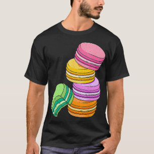 Rainbow Macarons Fransk Candy Dessert Älskare Cute T Shirt