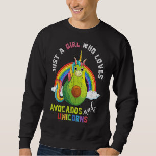 Rainbow Magic Animal Avocado Girls Women Universit Lång Ärmad Tröja