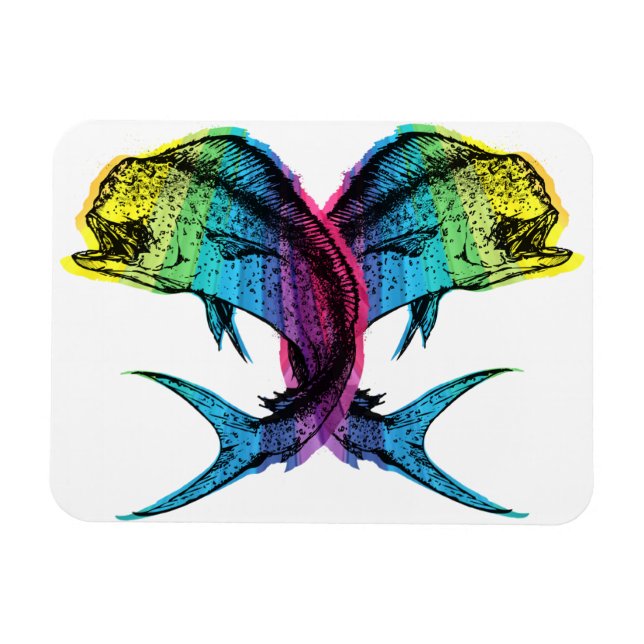 Rainbow Mahi Mahi Magnet (Horisontell)