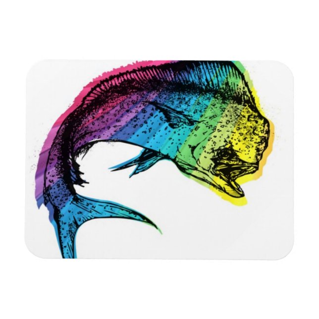 Rainbow Mahi Mahi Magnet (Horisontell)