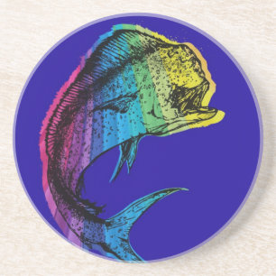 Rainbow Mahi Mahi på Ocean Blue Underlägg