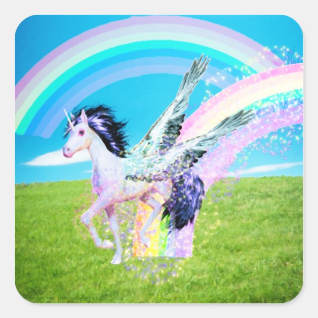 Rainbow Maker Fyrkantigt Klistermärke (Framsida)