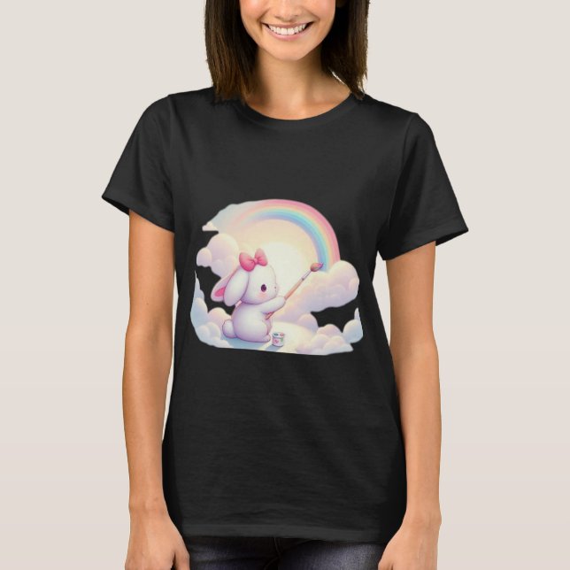 Rainbow Maker – The Creative Bunny T Shirt (Framsida)