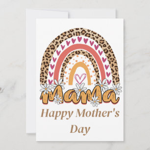 Rainbow Mamma Lycklig Mors dag kort