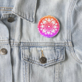 Rainbow Mandala Button Knapp