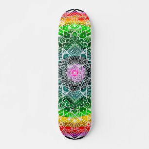 Rainbow Mandala Colorful Mini Skateboard Bräda 18,5 Cm