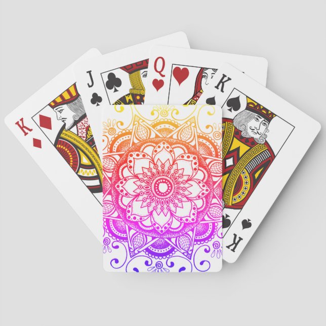 Rainbow Mandala Deck of Cards Casinokort (Baksidan)