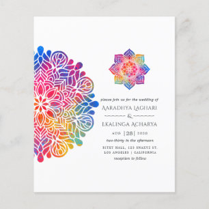 Rainbow Mandala invigning av indiska bröllop Flygblad