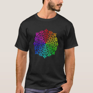 Rainbow Mandala Lotus Flower Helig Geometry Yoga T Shirt