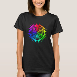 Rainbow Mandala Lotus Flower Helig Geometry Yoga T Shirt
