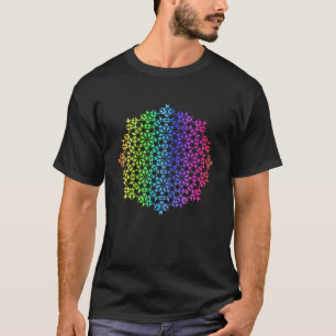 Rainbow Mandala Rosette Flower Geometry Yoga Vibe T Shirt
