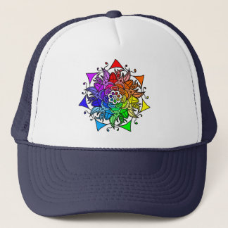 Rainbow Mandala Truckerkeps