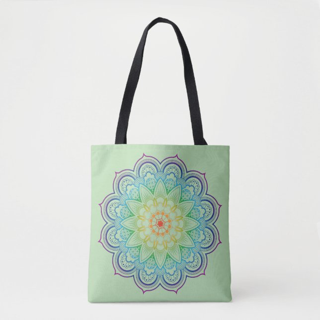 Rainbow mandala tygkasse (Framsida)