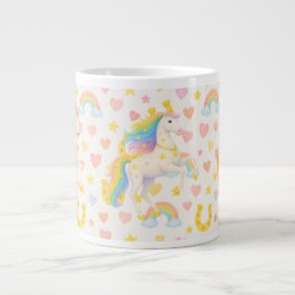 Rainbow Mane Horses Coffee Mug — Cooper & Cody Jumbo Mugg