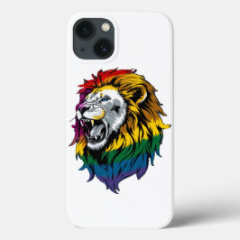 Rainbow Mane Roaring Lejon HGBTQ+ Pride iphone cas