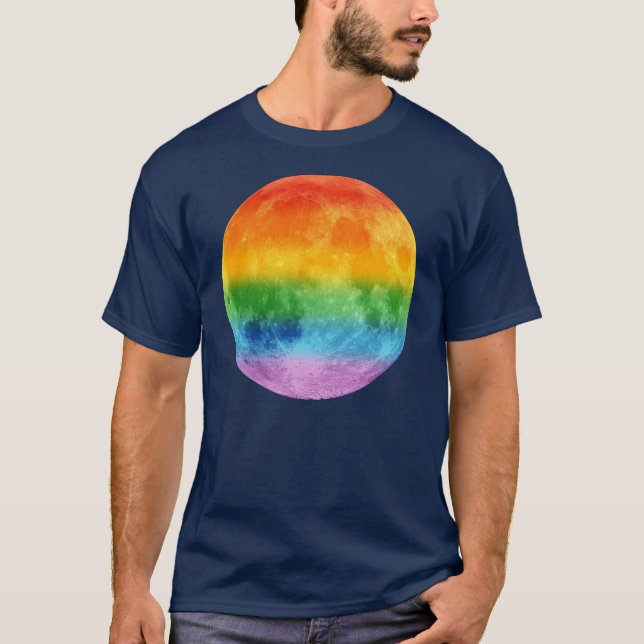 Rainbow Måne T Shirt (Framsida)