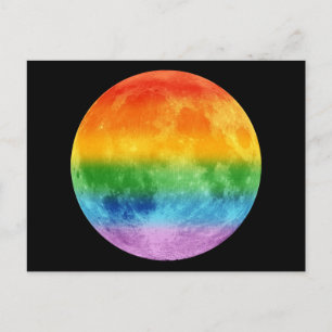 Rainbow Måne Vykort