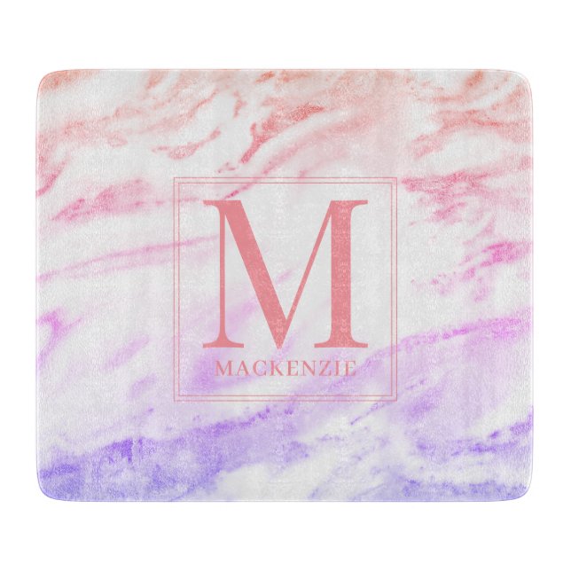 Rainbow Marble Metallic Monogram (Framsidan)