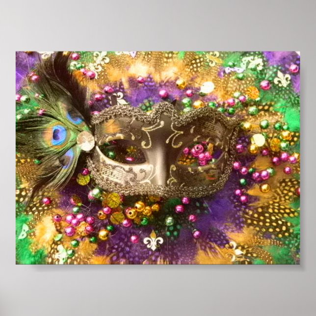 RAINBOW MARDI GRAS MASK POSTER (Framsidan)