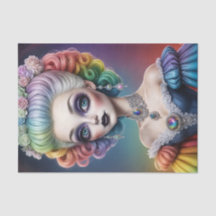Rainbow Marie Antoinette Decoupage Papper