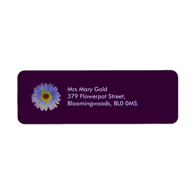 Rainbow Marigold Anpassningsbar Adressetiketters Returadress Etikett (Framsidan)