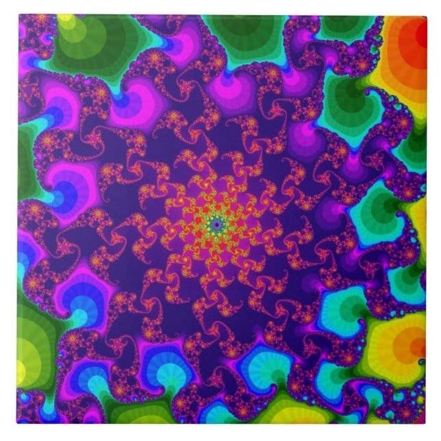 Rainbow Marigold Kakelplatta (Framsidan)