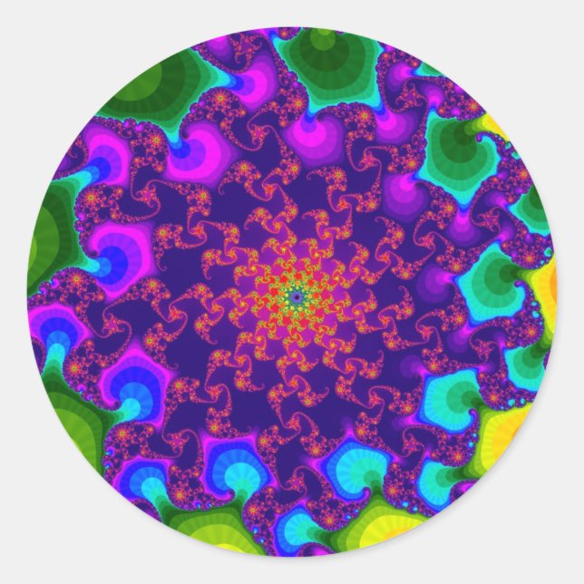 Rainbow Marigold Runt Klistermärke (Framsida)