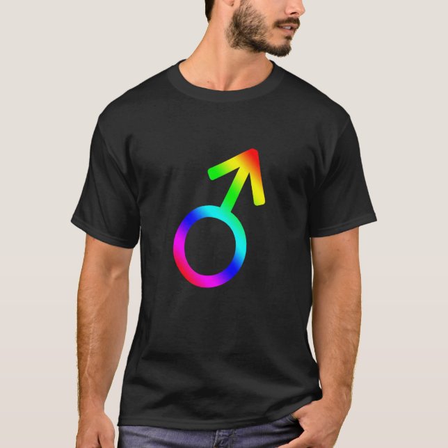 Rainbow Mars Glyph T Shirt (Framsida)