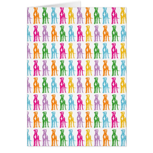 Rainbow Mastiff Mönster Hälsningskort (Framsidan)