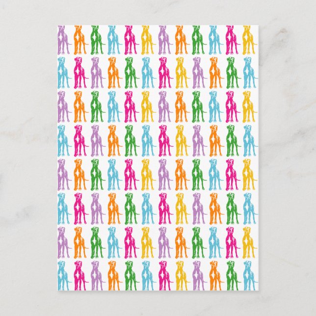 Rainbow Mastiff Mönster Vykort (Framsida)