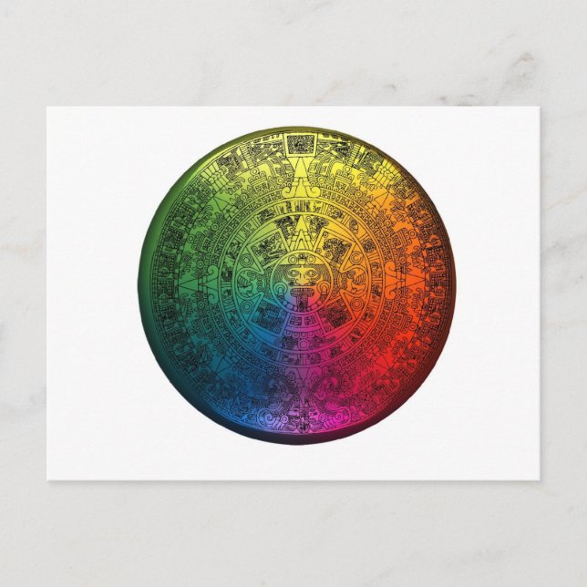Rainbow Mayan Calendar vykort (Framsida)