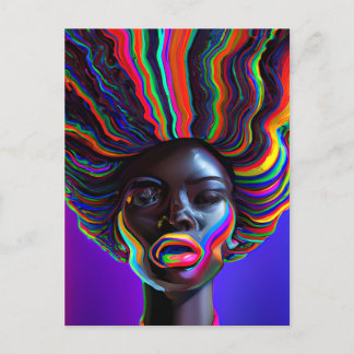 Rainbow Melanin Queen Black Girl Magic Sista Helg Vykort