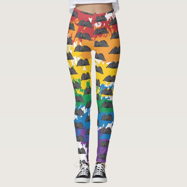 Rainbow Memento Mori Leggings (Framsida)