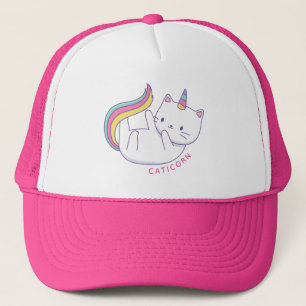 Rainbow Meowgical Caticorn Truckerkeps
