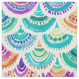 RAINBOW MERMACITA Colorful Sjöjungfru Scallop Tyg