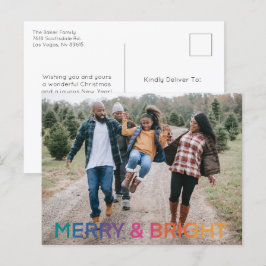 Rainbow Merry och Bright Photo Helg Vykort