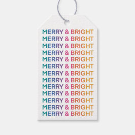 Rainbow Merry och Bright Presentetikett