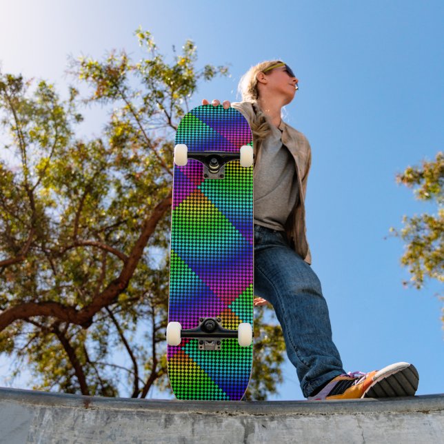 Rainbow Meshed Checker av Kenneth Yoncich Skateboard Bräda 19,5 Cm (Utomhus 1)