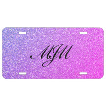 Rainbow Miami Monogrammed Faux Glitter Mönster