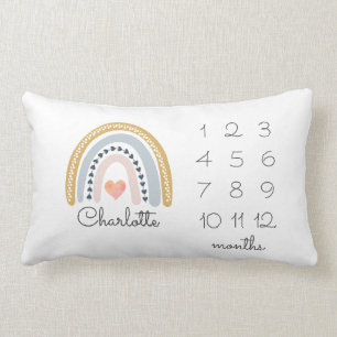 Rainbow Milestone Nursery Lumbar Pillow Lumbarkudde