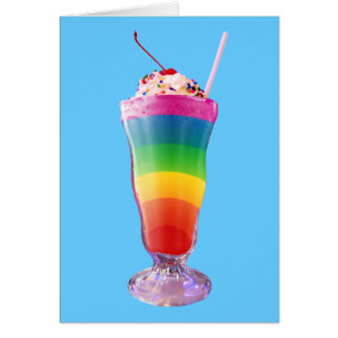 Rainbow Milkshake Hälsningskort
