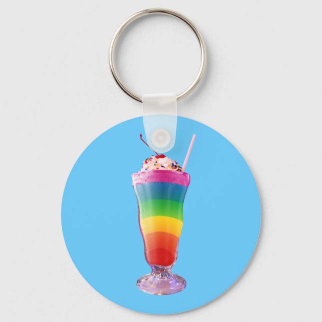 Rainbow Milkshake Nyckelring (Framsida)