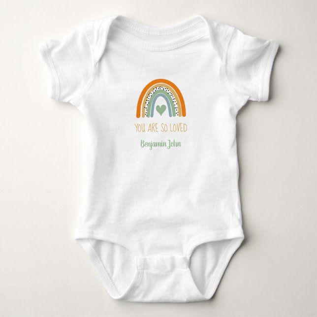 Rainbow Modern Pojke T Shirt (Framsida)