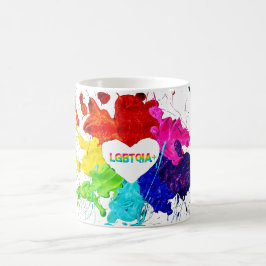 Rainbow Modern Rand LGBT Kaffemugg