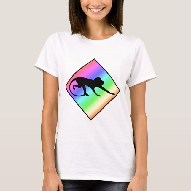 Rainbow Monkey Crossing T-shirt (Framsida)