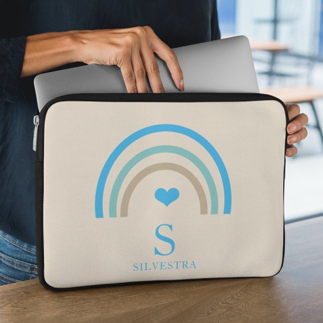Rainbow Monogram Laptop sleeve (Skapare uppladdad)