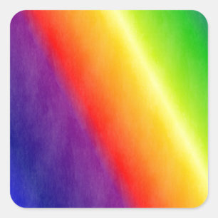 Rainbow Mönster Fyrkantigt Klistermärke
