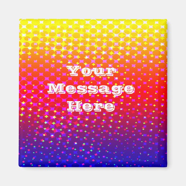 Rainbow Mönster Gnistra Magnet (Framsidan)