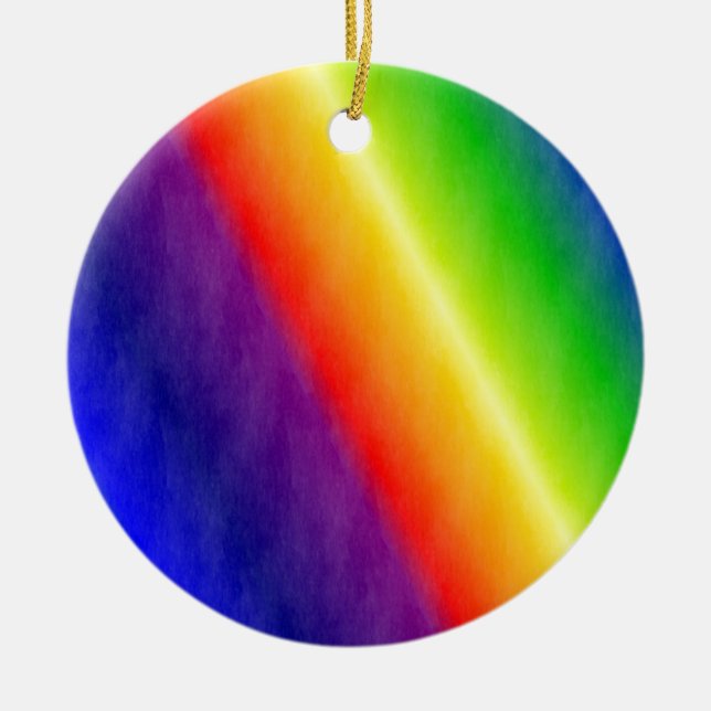 Rainbow Mönster Julgransprydnad Keramik (Framsidan)