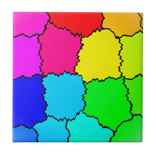Rainbow Mönster Kakelplatta